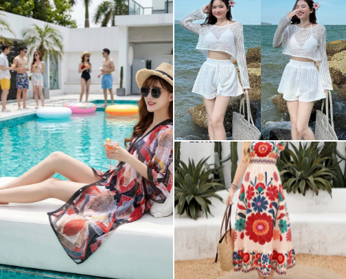 Summer outfit cover photo collage