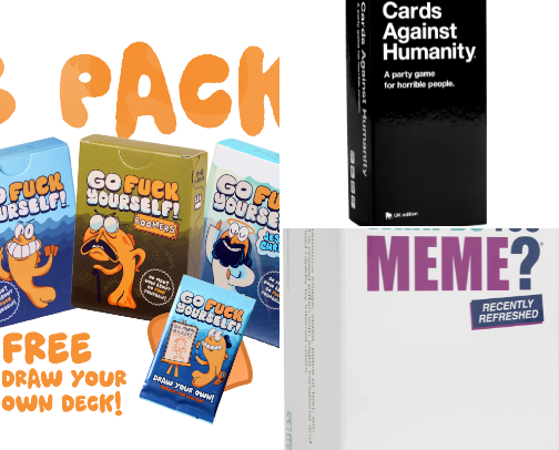 Adult card games cover photo collage