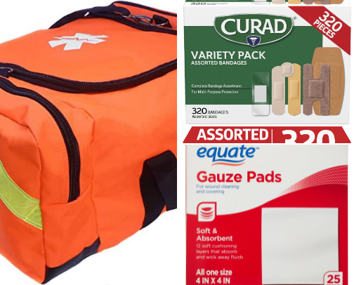 Essential First Aid Items cover photo collage