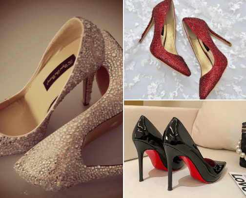 Woman high heels cover photo collage