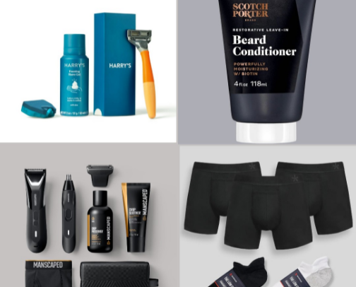 Men’s Essential Care products cover photo collage