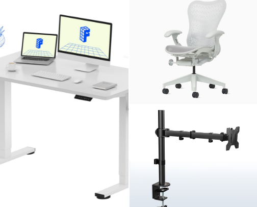 Aesthetic WFH Desk Setup: Productivity Boosters & Cozy Finds cover photo collage