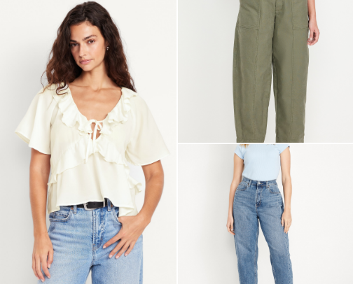 In my Old Navy cart 🛍️🛒 cover photo collage