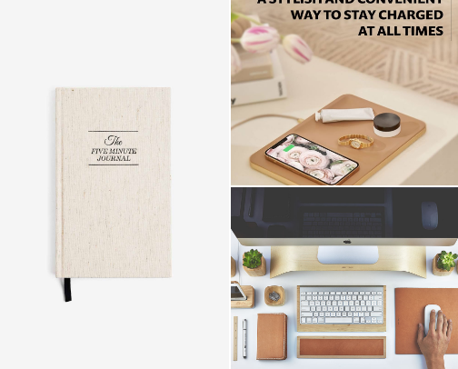 Soft Luxury Workspace cover photo collage