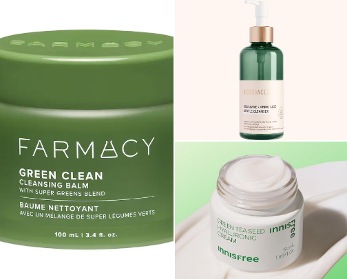 Skin care products for oily and combination skin type🧴 cover photo collage