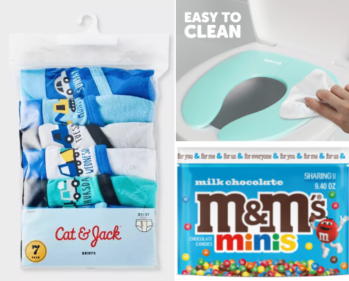 Everything I’ve bought for potty training cover photo collage