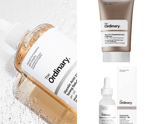 Skin care products cover photo collage