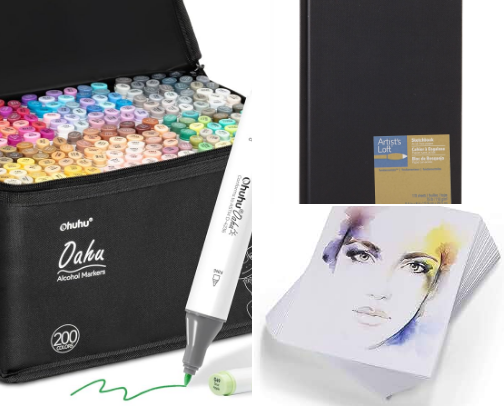Art supplies I use and love cover photo collage