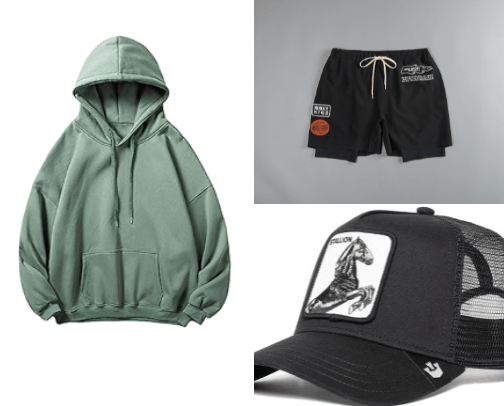 Mens gym clothes cover photo collage