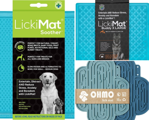 Lickmats and eating cover photo collage