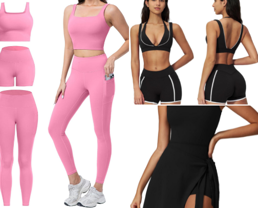 Gym clothes cover photo collage
