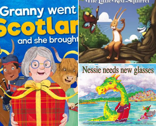 10 Children's Books about Scotland cover photo collage