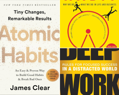Best Books About Habits and Productivity (2026) cover photo collage
