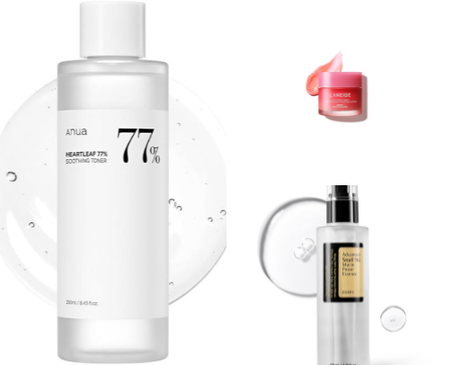 "Glow Guide: Viral Skincare 2026" cover photo collage