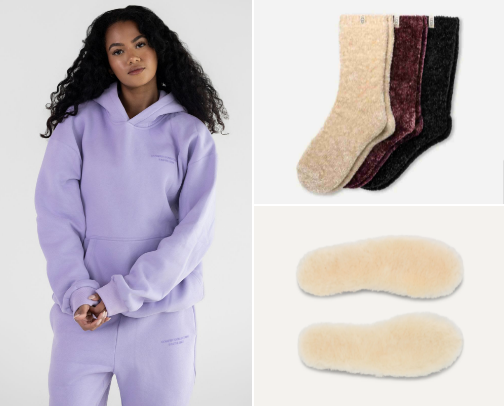 Cold weather clothes cover photo collage