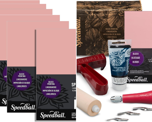 Linocut Printmaking cover photo collage