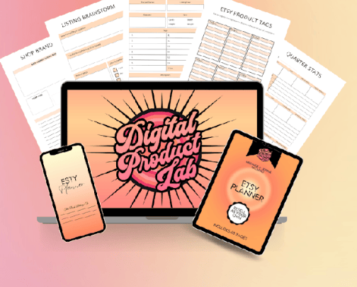 Get Into Digital Products without a course! cover photo collage