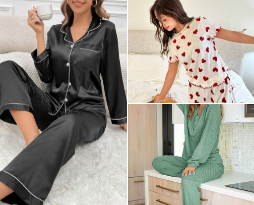 Cute pajamas cover photo collage