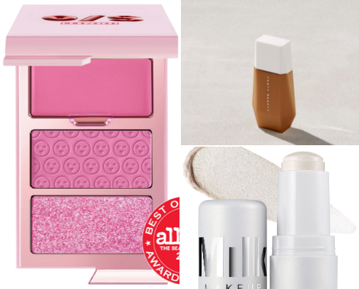 Everything Needed for a Glowy Pink Makeup Routine!🐚🩷 cover photo collage
