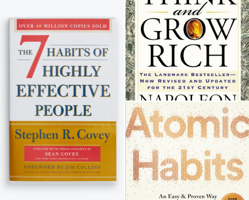 Best Self-Help Books That Changed My Mindset cover photo collage
