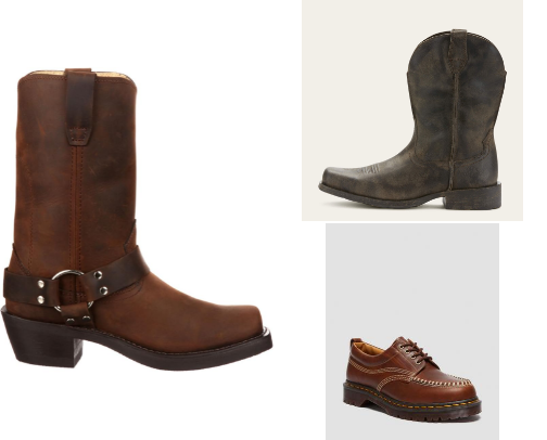 Timeless design, leather boots and shoes for men (vintage inspired) cover photo collage