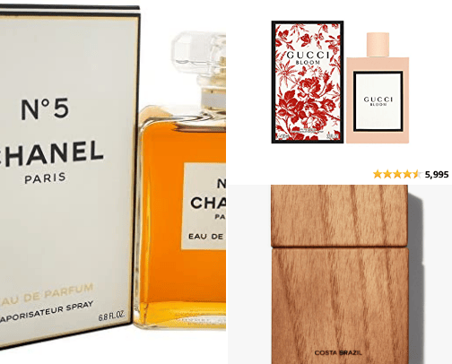 Perfumes for ladies cover photo collage