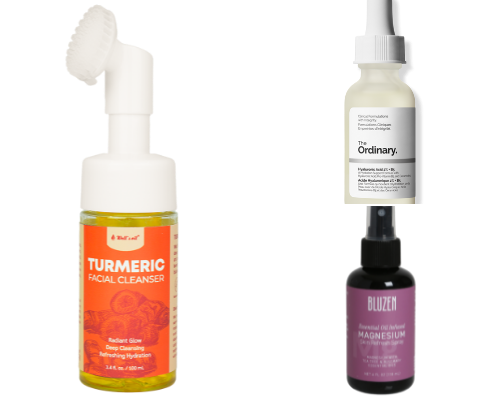 The Glow Code: My Skincare Staples cover photo collage