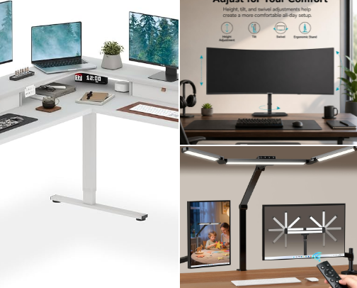 Elevated Office & Electronics: Desk Setup, Tech & Supplies I Actually Use cover photo collage