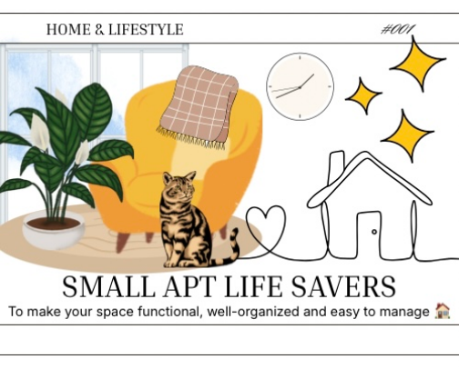 Small Apartment Lifesavers: Smart, Cute & Sanity-Saving Essentials ☁️ cover photo collage