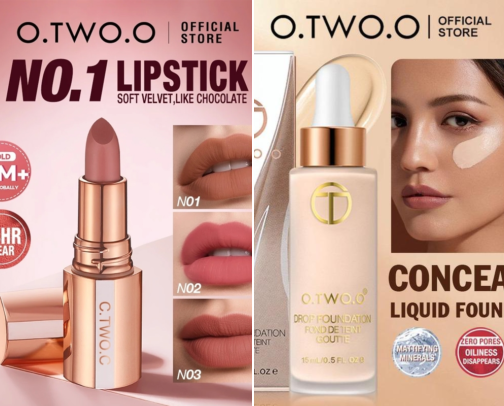 Otwo O Lipstick cover photo collage