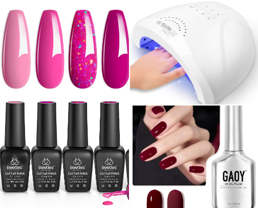 At home nails cover photo collage