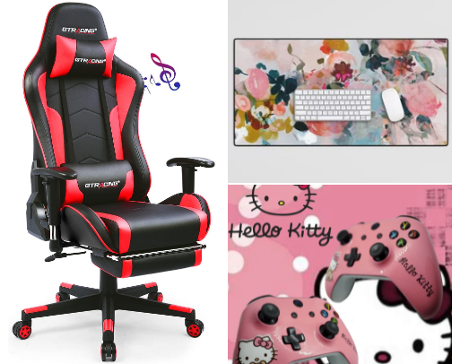 🎮🎀 My Gaming Setup cover photo collage