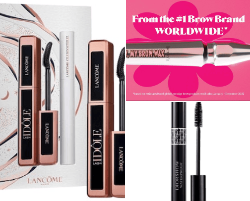Products for eyelashes and eyebrows cover photo collage