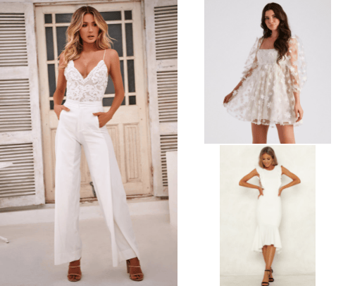 Rehearsal Dinner Dress $75 and Under cover photo collage