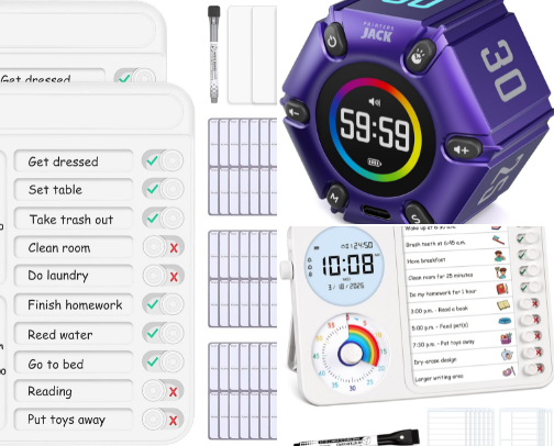 AuADHD helpful tricks for quick kicks through the day! cover photo collage