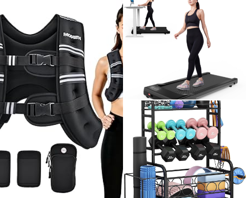 Beginners workout essentials- home gym cover photo collage