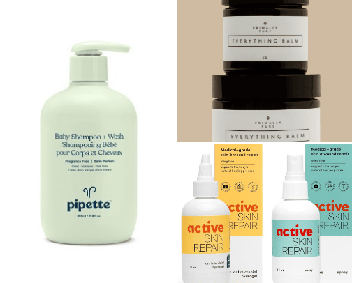 clean baby products cover photo collage