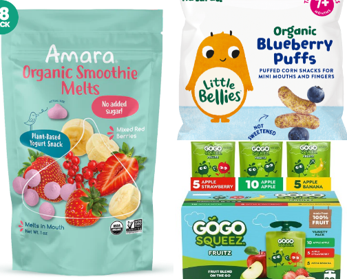 Clean & Healthy Baby Snacks cover photo collage