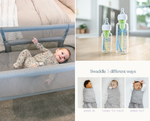 Top baby items as a first time mama  🍼🩵 cover photo collage