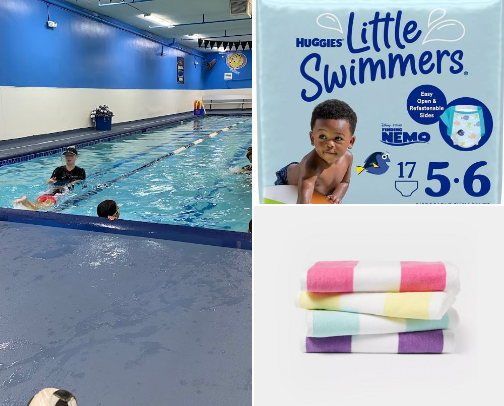Swimming lessons cover photo collage