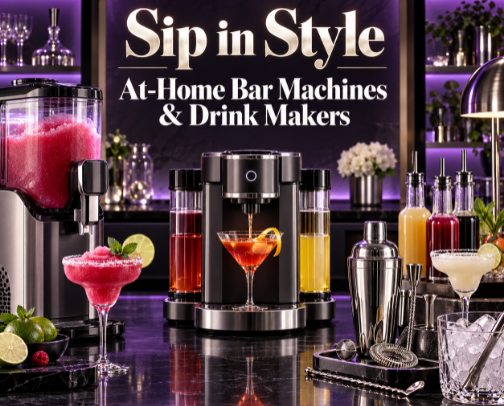 Sip in Style: At-Home Bar Machines & Drink Makers cover photo collage