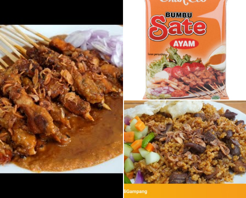 Indonesian foods cover photo collage