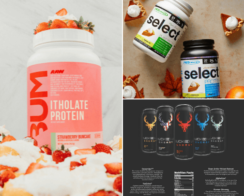 Gym supplements cover photo collage