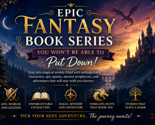 ✨ Epic Fantasy Book Series You Won’t Be Able to Put Down cover photo collage