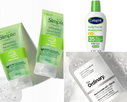 Beginner skincare starter kit cover photo collage