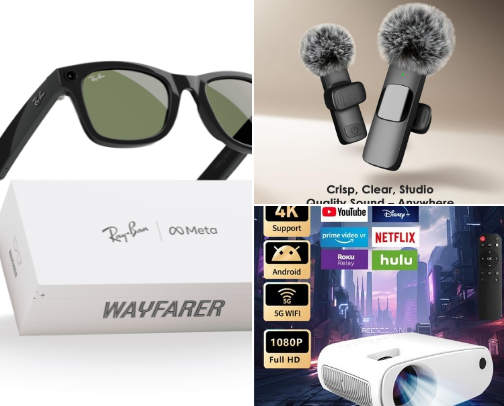 Tech products cover photo collage