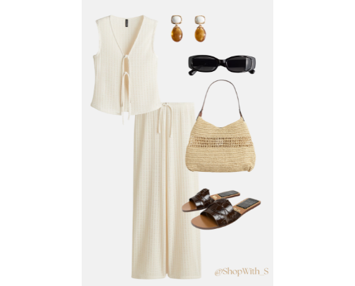 Chic Neutral Summer Outfit I Coastal Vacation Style Guide cover photo collage