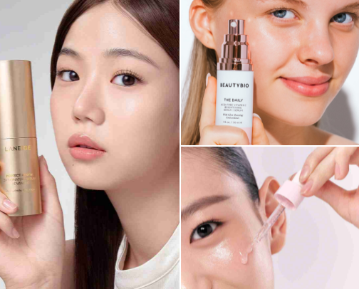 The secret serum for glowing and perfectly healthy skin cover photo collage