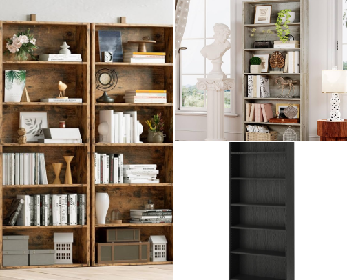 Library & Bookshelves decor essentials 📚🩷 cover photo collage