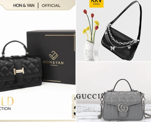Women's bags cover photo collage